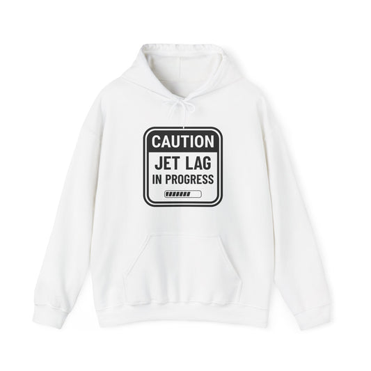 Unisex Caution Jet Lag Hooded Sweatshirt
