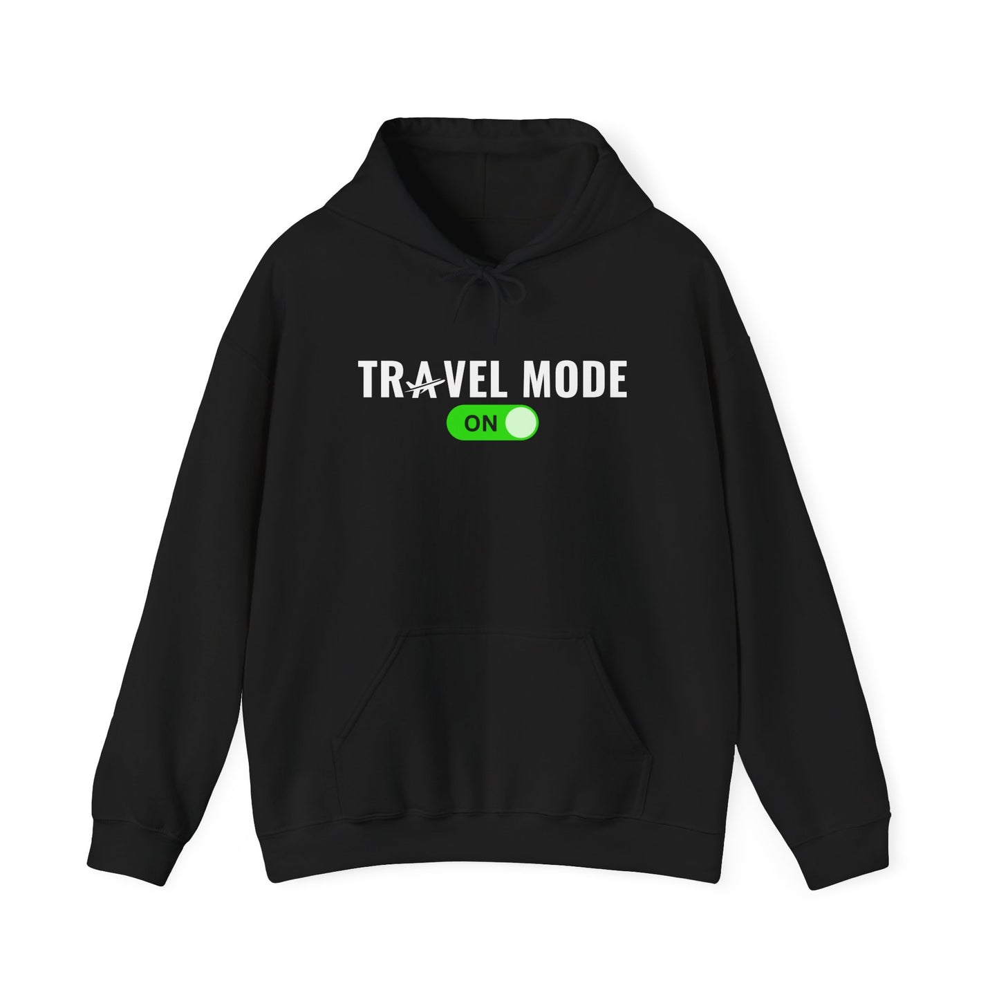 Unisex Travel Mode On II Hooded Sweatshirt