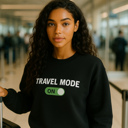 Unisex Travel Mode On Crewneck Sweatshirt