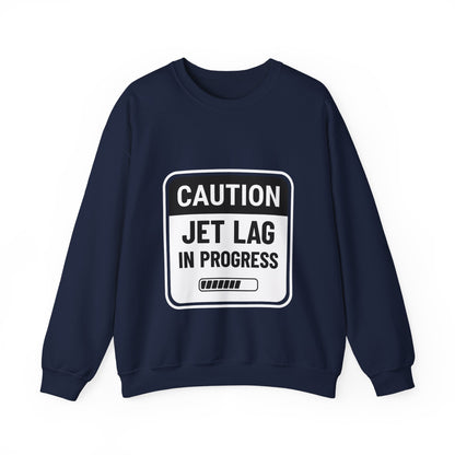 Unisex Caution Jet Lag Crewneck Sweatshirt