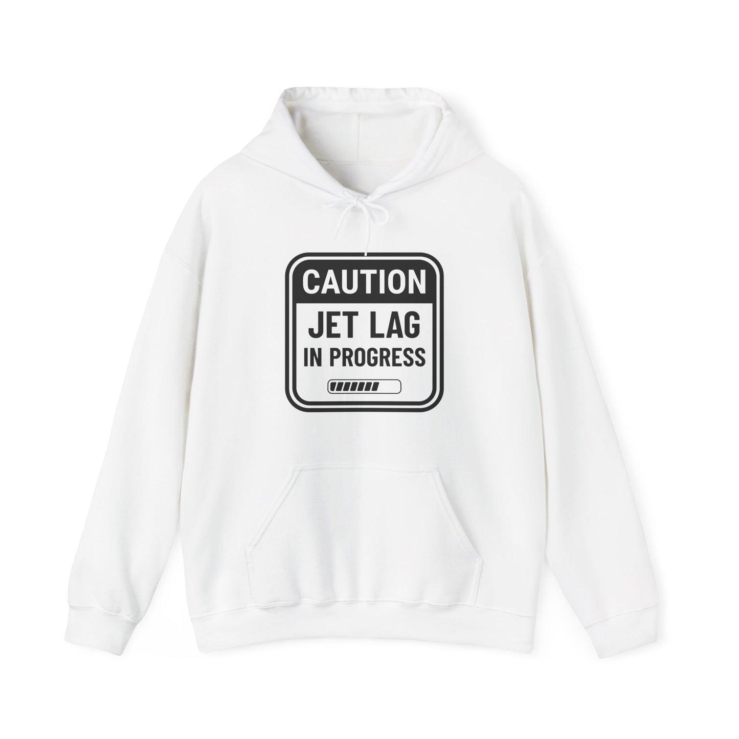 Unisex Caution Jet Lag Hooded Sweatshirt