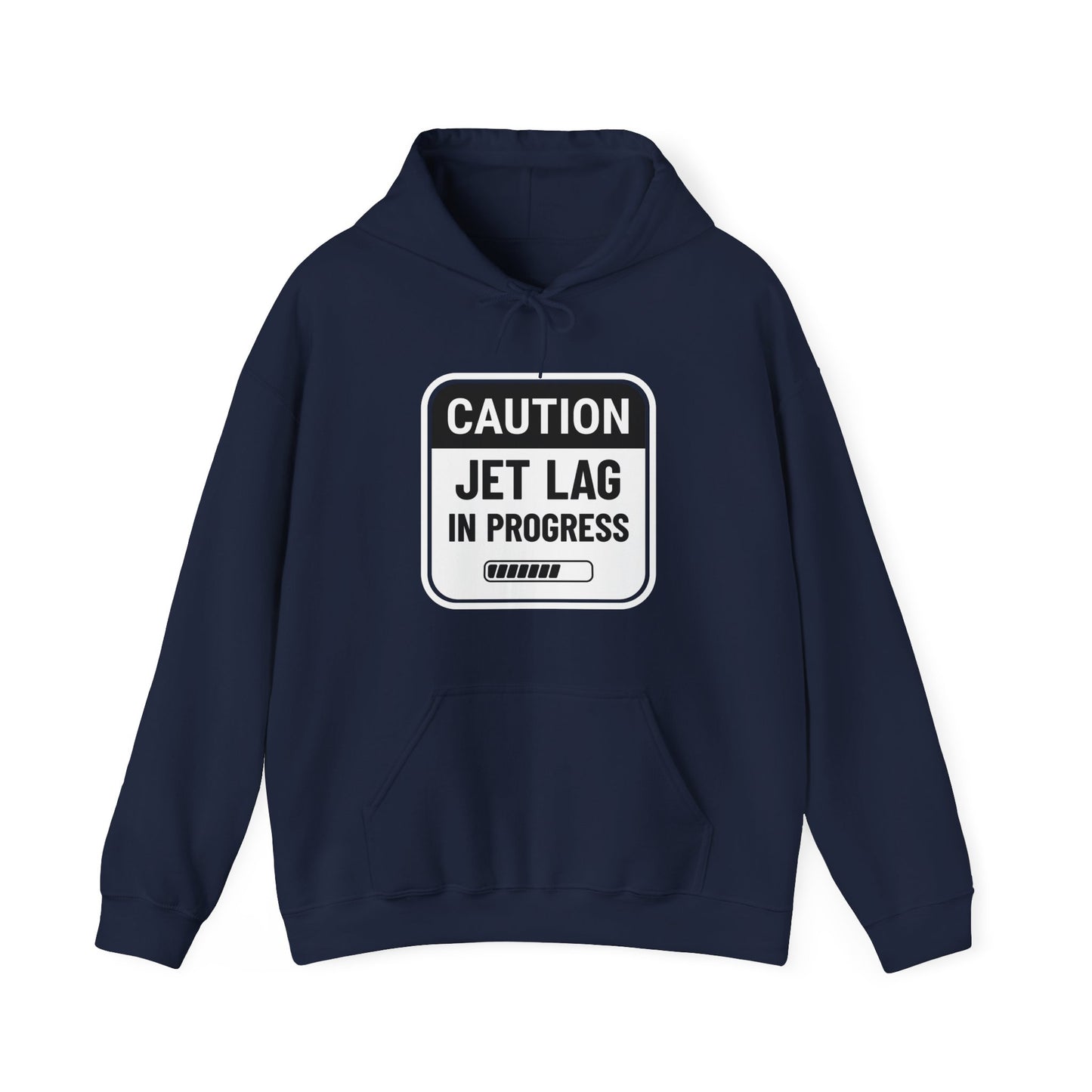 Unisex Caution Jet Lag Hooded Sweatshirt