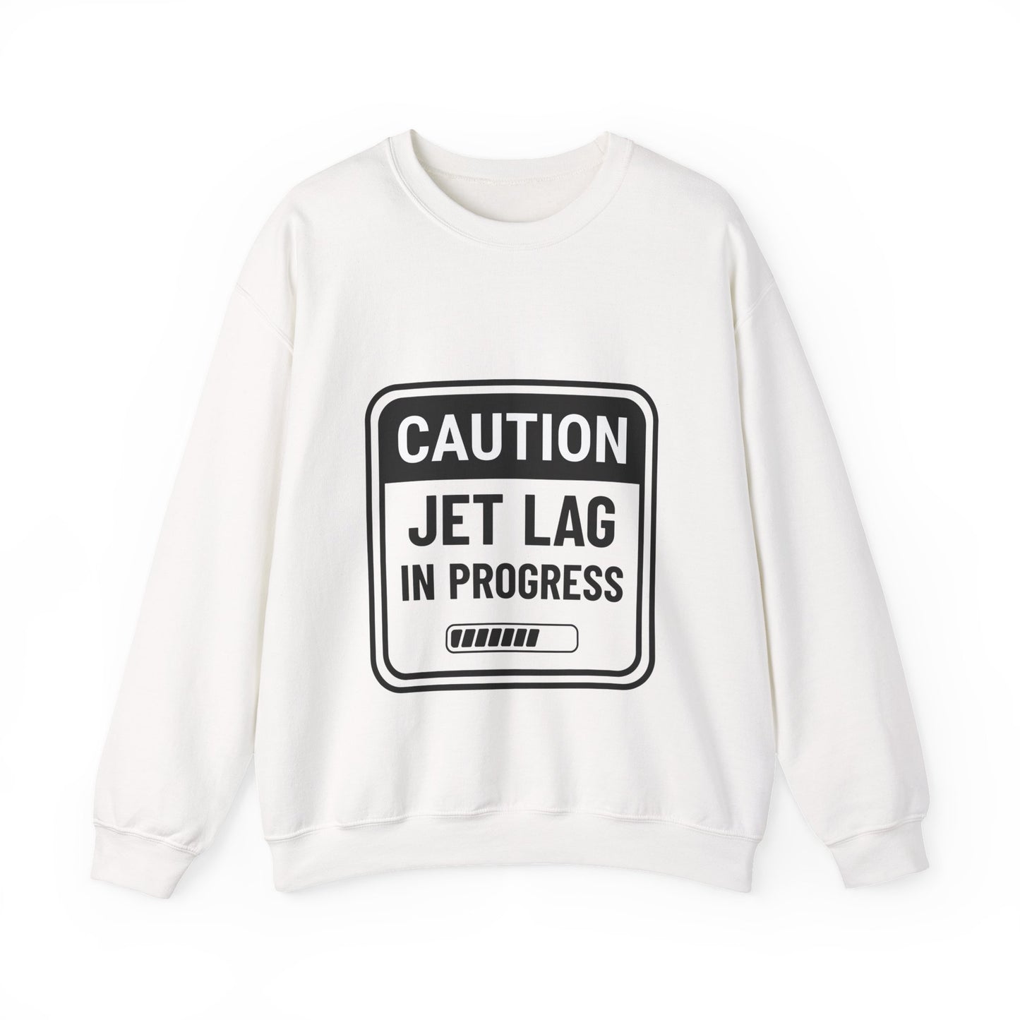 Unisex Caution Jet Lag Crewneck Sweatshirt