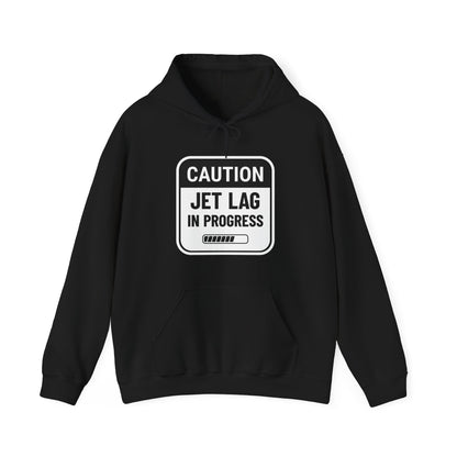 Unisex Caution Jet Lag Hooded Sweatshirt