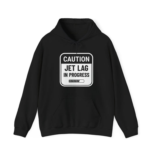Unisex Caution Jet Lag Hooded Sweatshirt