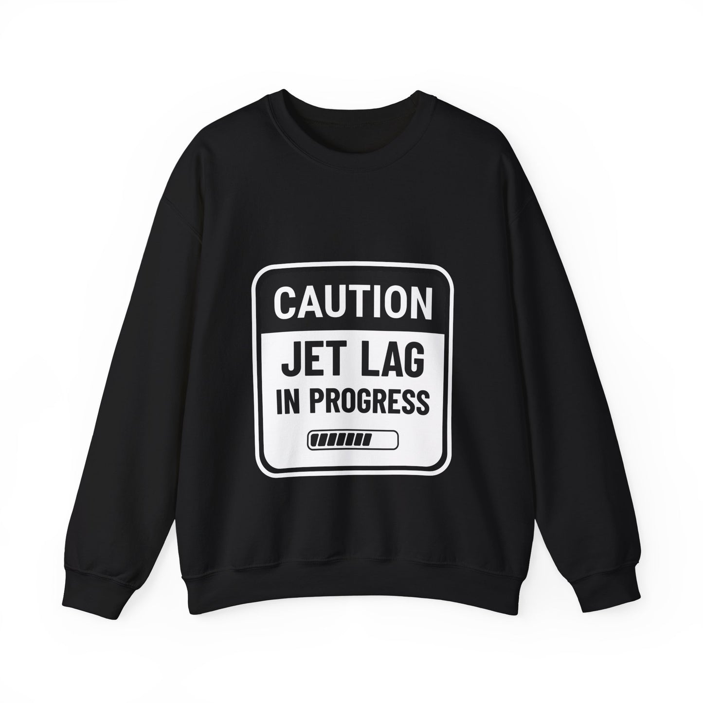 Unisex Caution Jet Lag Crewneck Sweatshirt