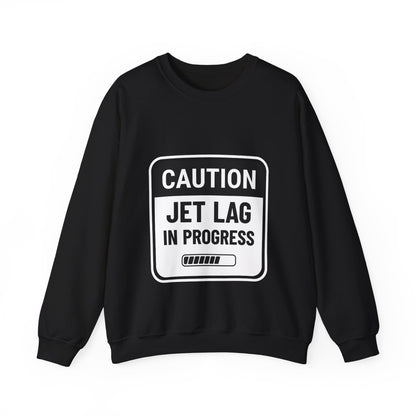 Unisex Caution Jet Lag Crewneck Sweatshirt