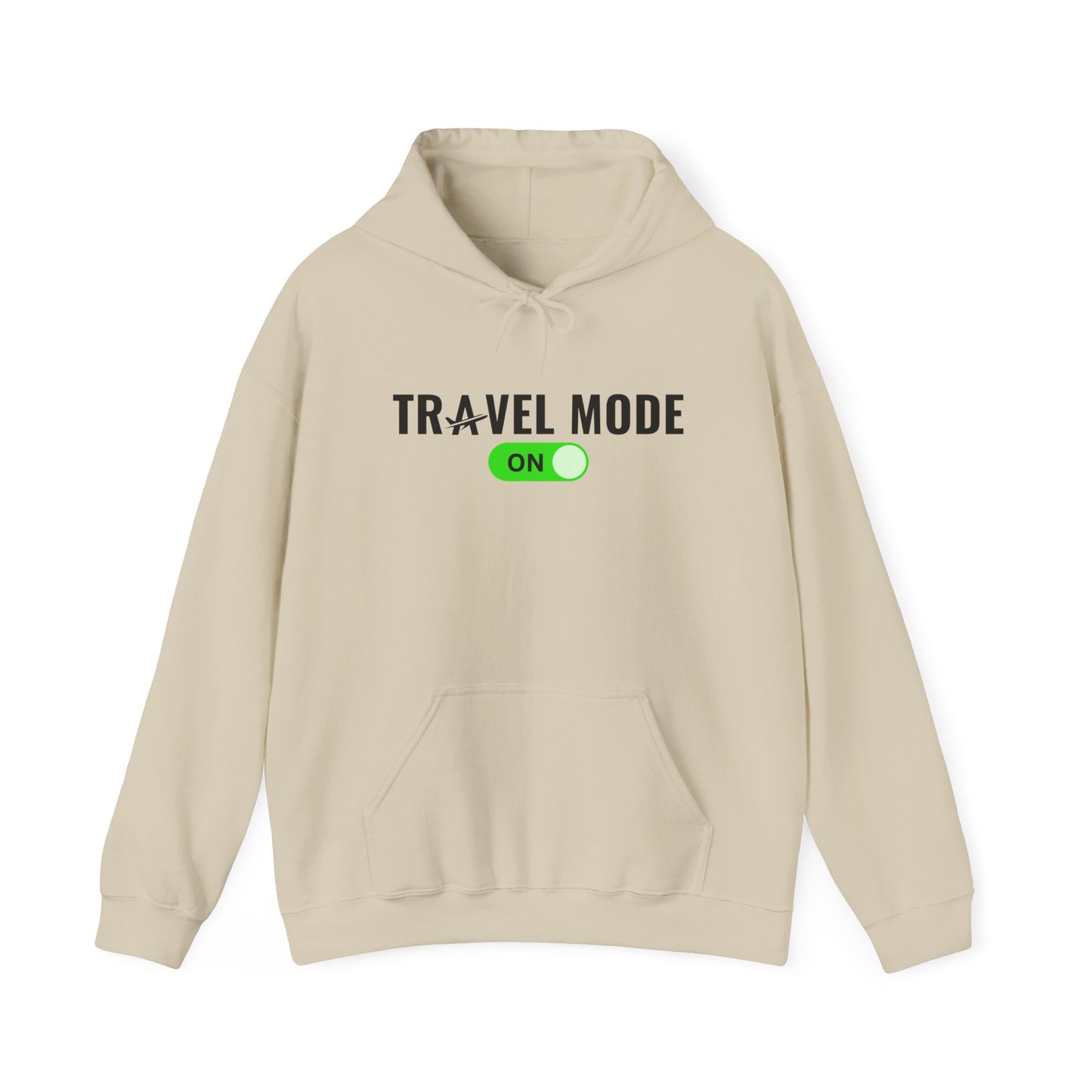 Unisex Travel Mode On II Hooded Sweatshirt