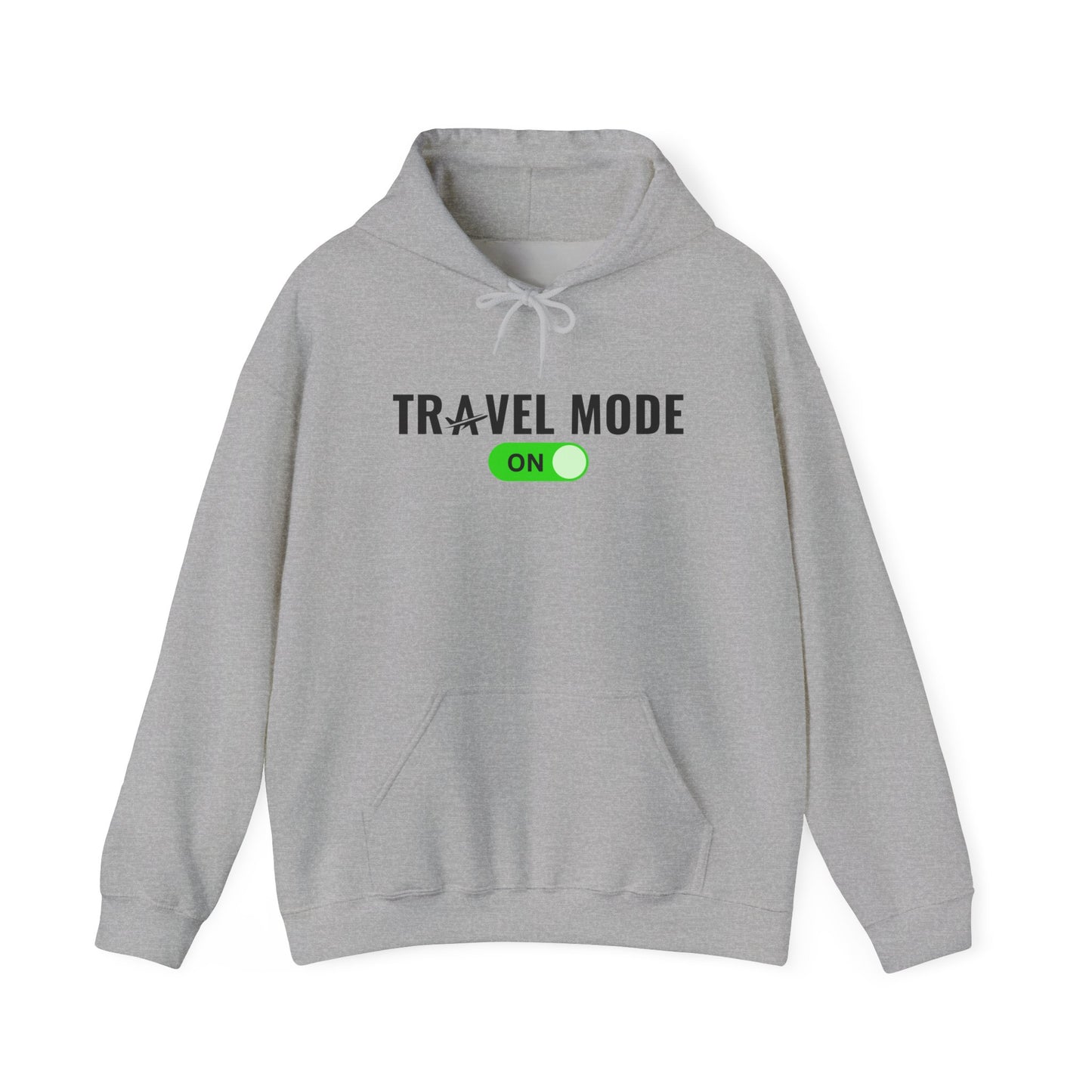 Unisex Travel Mode On II Hooded Sweatshirt