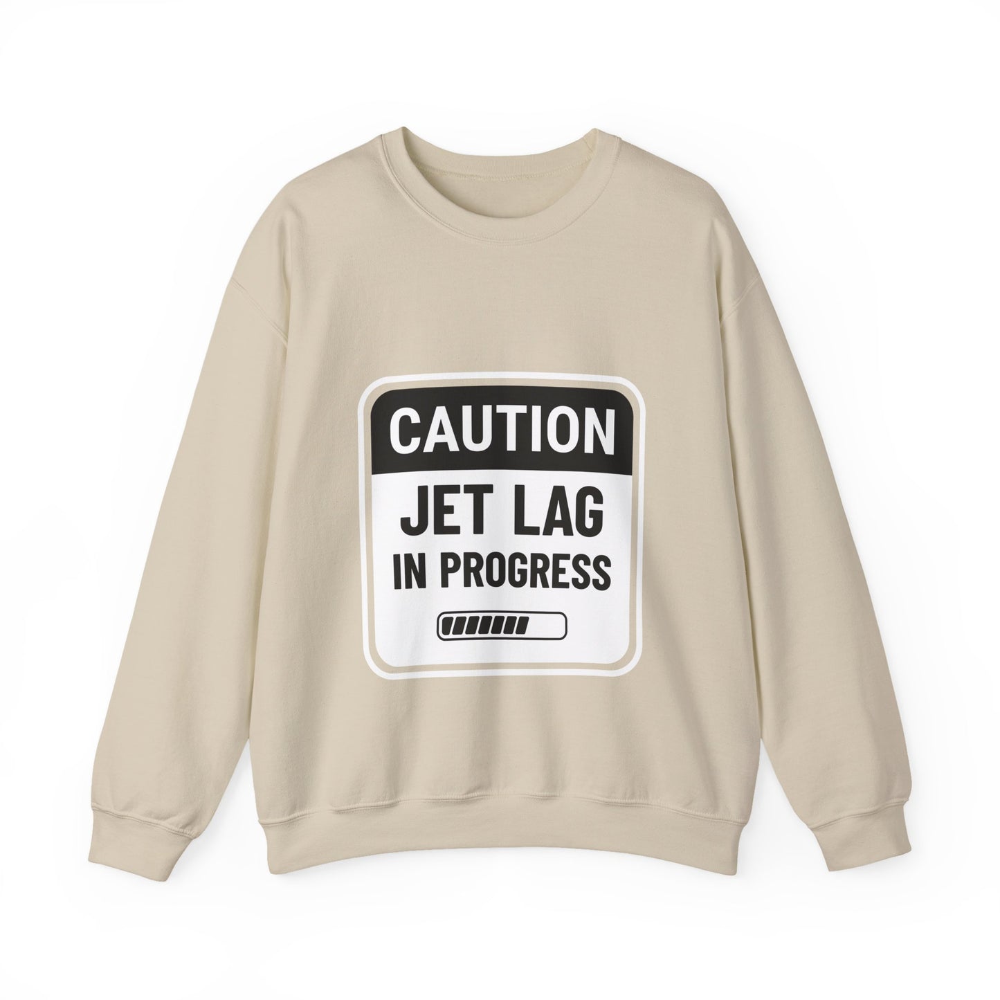 Unisex Caution Jet Lag Crewneck Sweatshirt