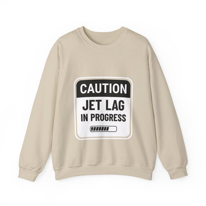 Unisex Caution Jet Lag Crewneck Sweatshirt