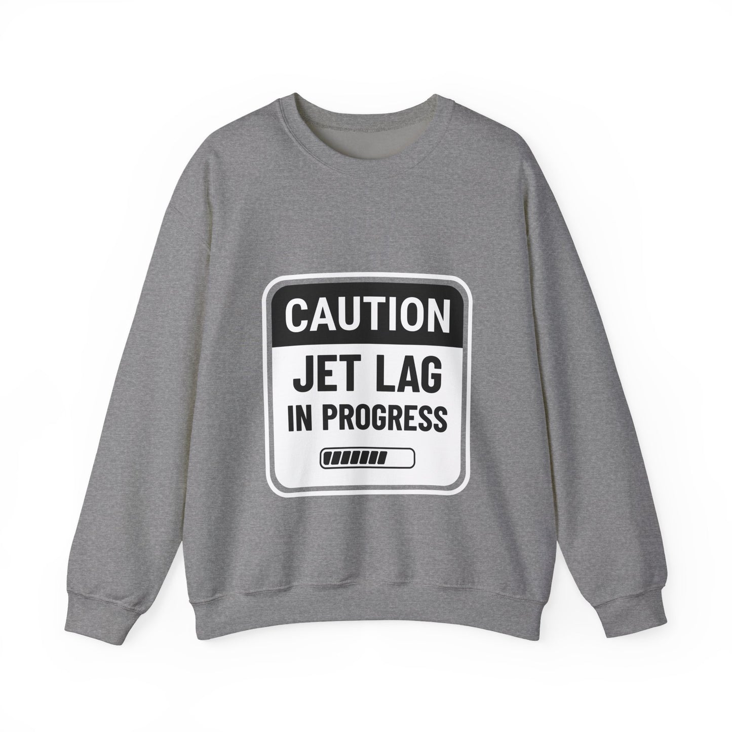 Unisex Caution Jet Lag Crewneck Sweatshirt