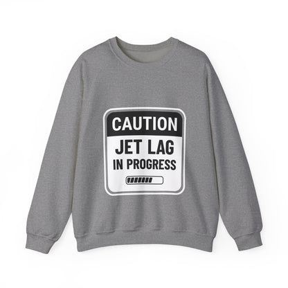 Unisex Caution Jet Lag Crewneck Sweatshirt